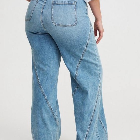 Torrid Light Blue Flare Jeans - Picture 3 of 5